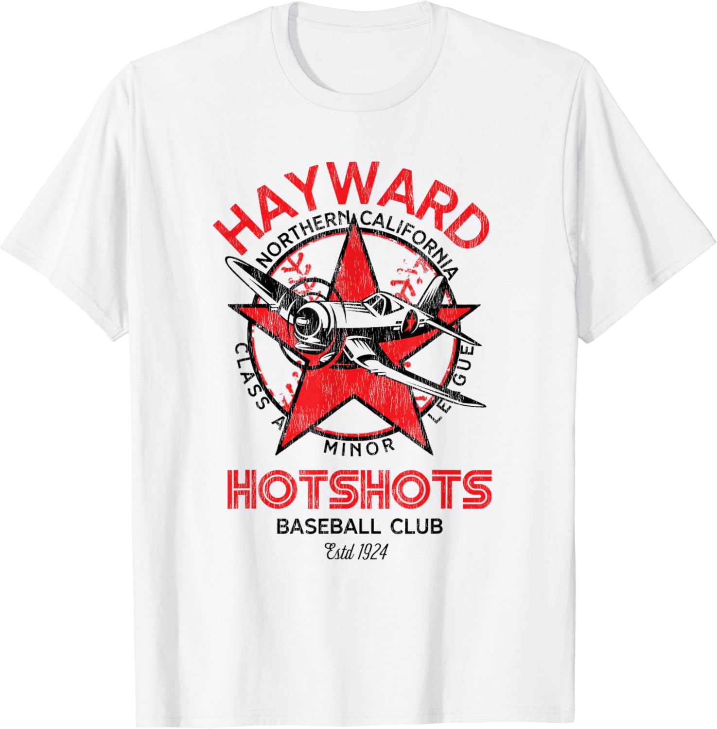 Hayward Hotshots Minor League Retro Baseball Team TShirt Sports & Outdoors